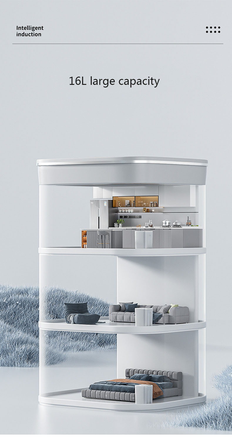 Household Bedroom Bathroom Kitchen Closed Bit Electronic Motion Sensing Intelligent Garbage Can