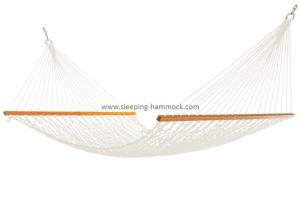 Outdoor Oversized Double Polyester Rope Hammock White , Self Standing Hammock