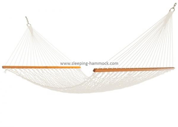 Buy Outdoor Oversized Double Polyester Rope Hammock White , Self Standing Hammock at wholesale prices