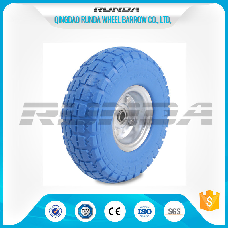 Galvanized Color PU Foam Wheel Shock Proof Smooth Bearings 1.1mm Rim Thickness