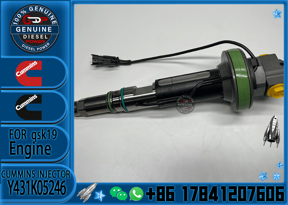 Brand New Common Rail Diesel Fuel Injector Y431K05246 4089972 For Cummins QSK19 QSK38 QSK60
