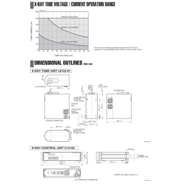 High Stability L12161-07 Hamamatsu X Ray Source For Electrical Devices / Mount Boards