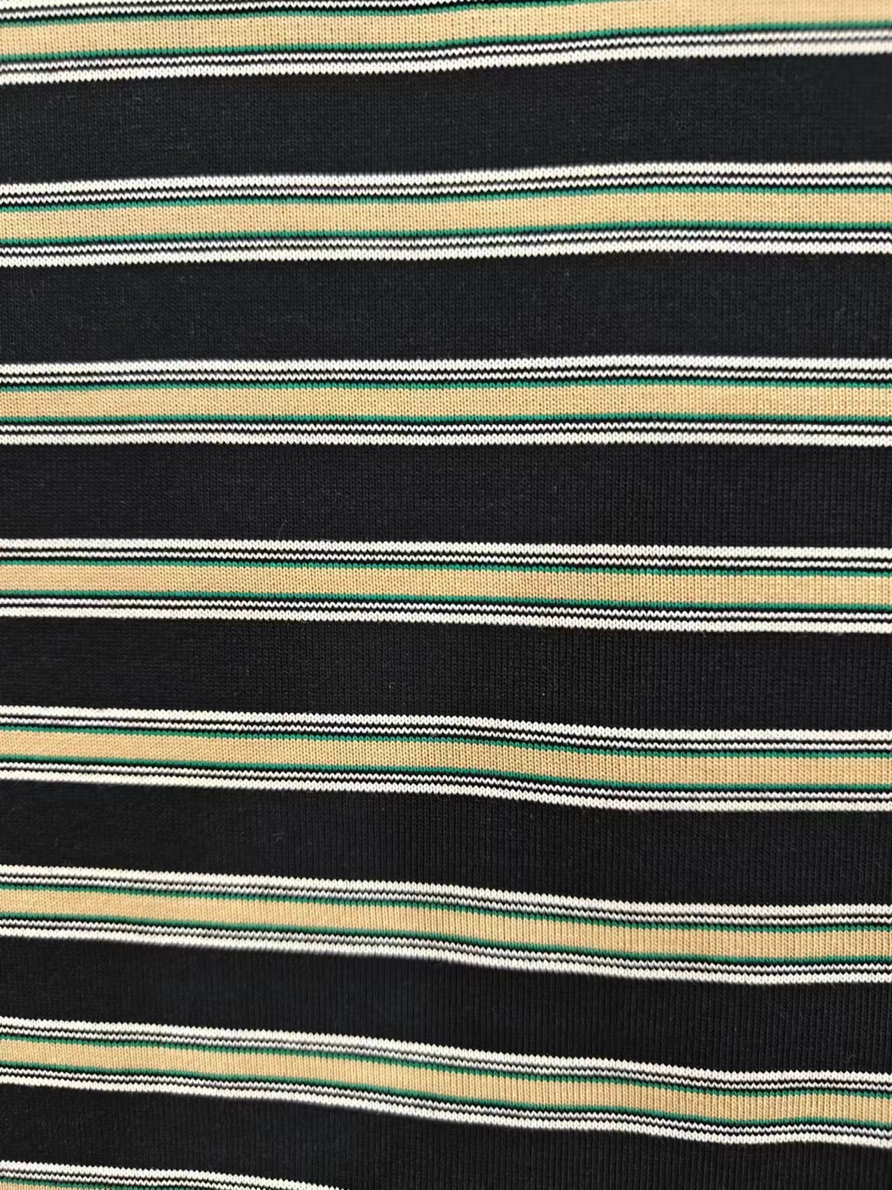Anti-Pilling And Breathable And Soft Cotton ​Striped Material Fabric For T-Shirt