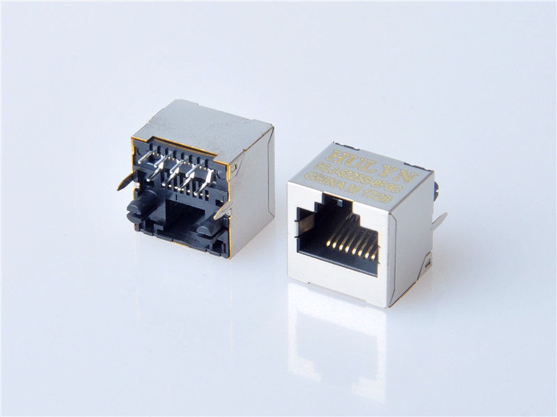 HULYN,RJ45 Modular Jack Connector, Shielded RJ45 Connector, Through Hole Type,