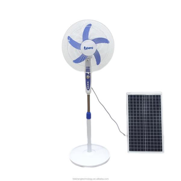 Industrial Cooling Plastic Floor 12V DC Electric Energy Saving 16 Inch Stand Fan With Timer
