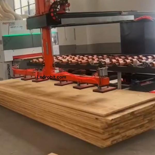 PLC Controlled Loading And Unloading Machine Custom Wooden Loading Unloading
