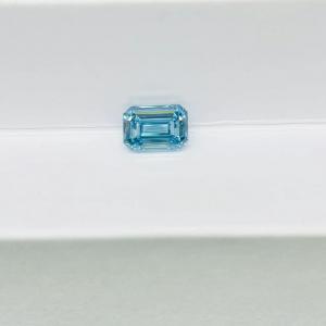 China 10 Mohs Synthetic Blue Emerald Shaped Diamonds Fancy Color Grade on sale
