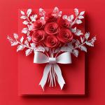 Rectangular Unique Wholesale Exquisite Kraft Paper Dry Flower Greeting Cards