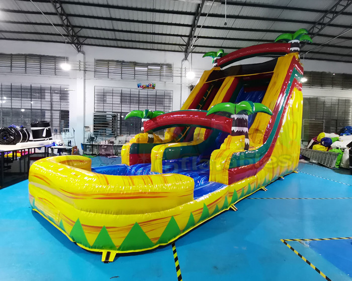 Quality ODM Jumping Bounce House Inflatable Water Slide With Pool for sale