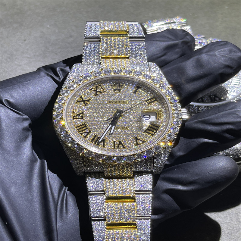 Round Brilliant Cut Moissanite Watch Rolex