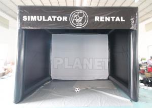 Quality Outdoor Indoor Sport Black Custom Logo Inflatable Screen Golf Simulator Tent for sale