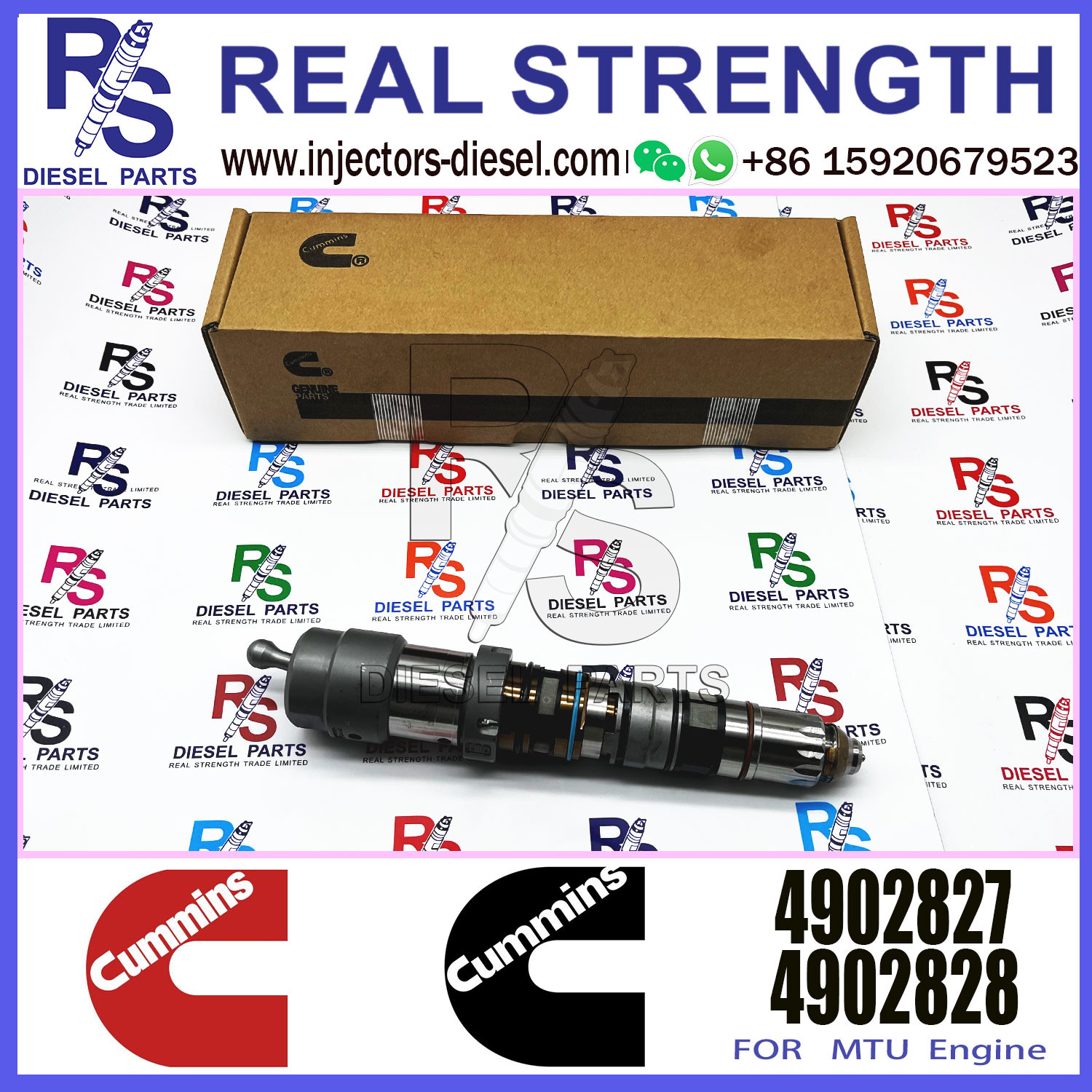 QSK23 QSK60 Diesel Engine Common Rail Fuel Injector 4902827 4062090 4077076
