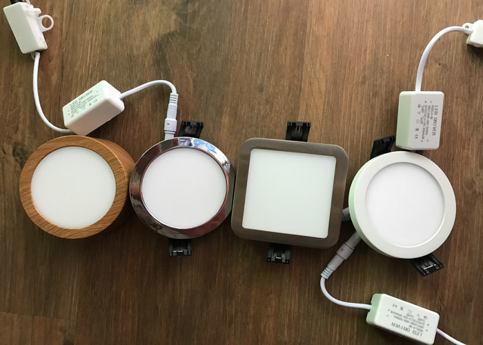 Black Epistar 18w 24w LED Slim Panel Light Surface Mounted Chrom Color 220V 4500K