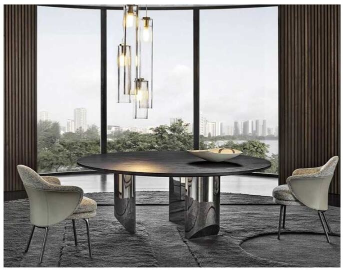 Dining Room Upholstered 810mm Solid Wood Chairs With Armrest
