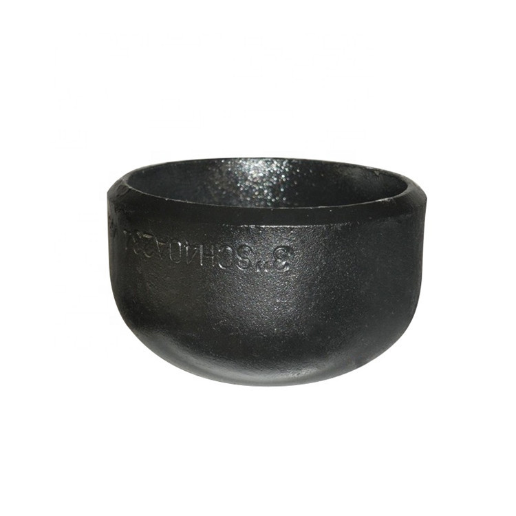 Api Certificate Carbon Steel Cap Customized Thickness Galvanized Black