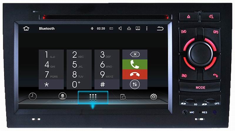 Ouchuangbo 7 inch digital screen 1024*600 android 7.1 for Audi A4 2002-2008 with dvd radio gps navi bluetooth