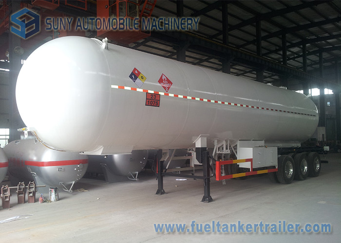 59520L 25T 3 Axles Semi Tanker Trailers 12 Wheels LPG Gas Tanker