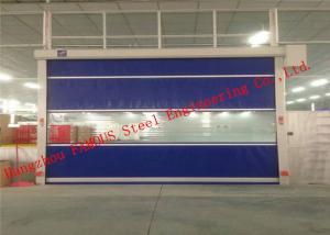 China Automatic Steel Industrial Garage Doors Lifting Up Roller Shutter Door PVC Surface on sale
