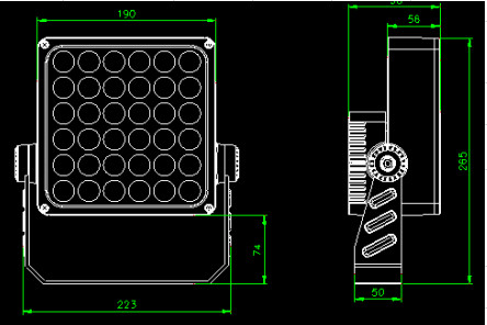 CE Adjustable 6500K 50W LED Pir Floodlight