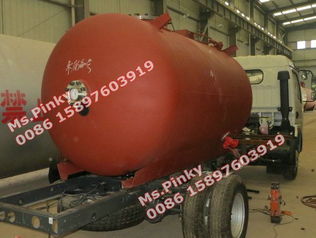 5000Liters to 5500Liters Propane Delivery Trucks Dongfeng Dolika DFAC Propane Bobtail Tanker Trucks by Manufacturer Sales