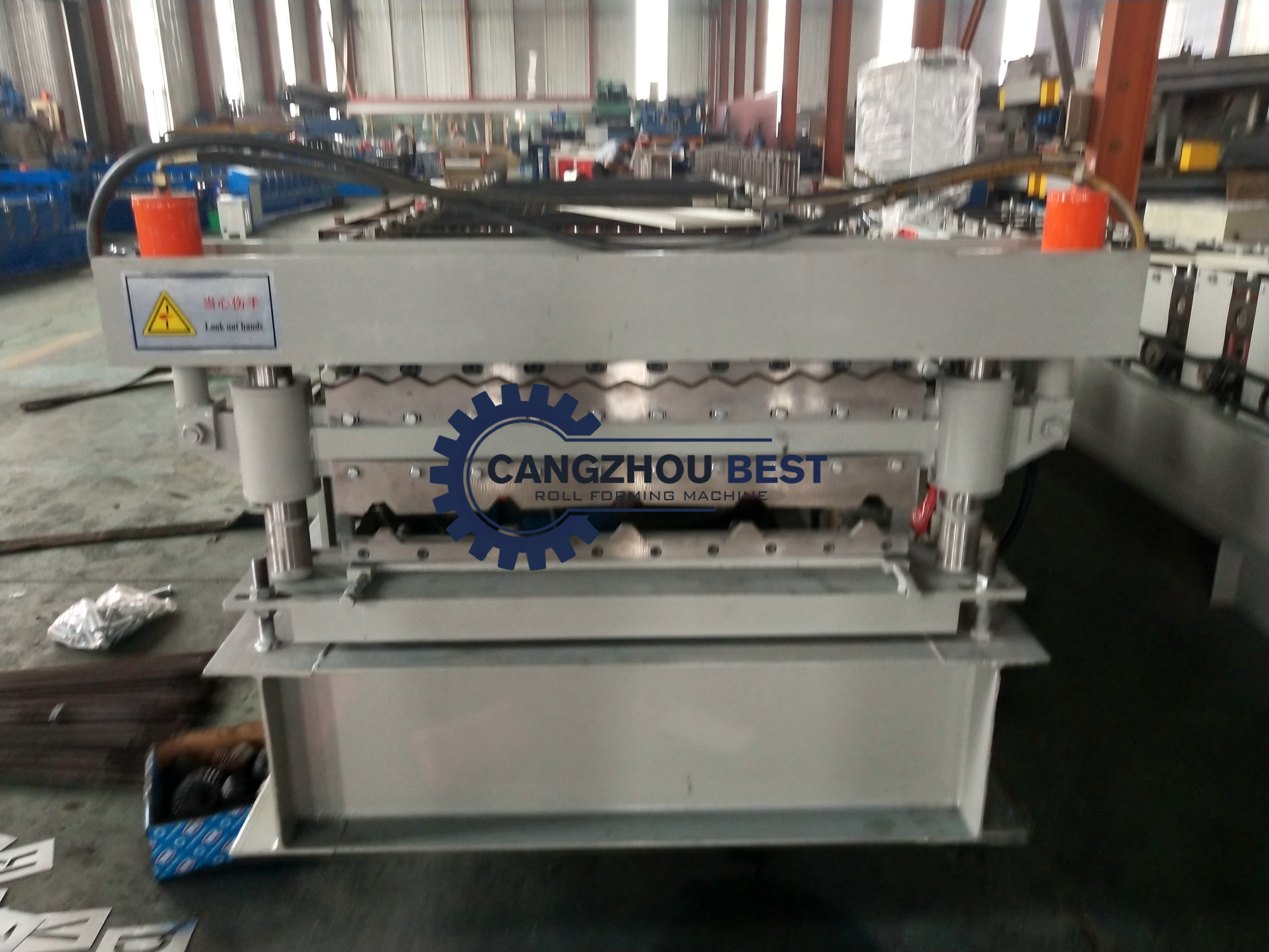 Double Layer Profile Steel Roofing Sheet Roll Forming Machine 70mm Shaft Dia