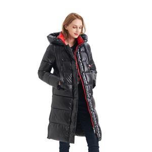 Quality FODARLLOY Wholesale price Winter puffer jacket ladies warm hooded cotton-padded coat slim zipper women Long Down Jacket for sale