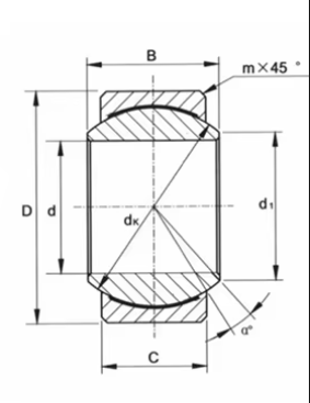 High Precision Durable COM5T COM6T COM8T Radial Spherical Plain Bearing