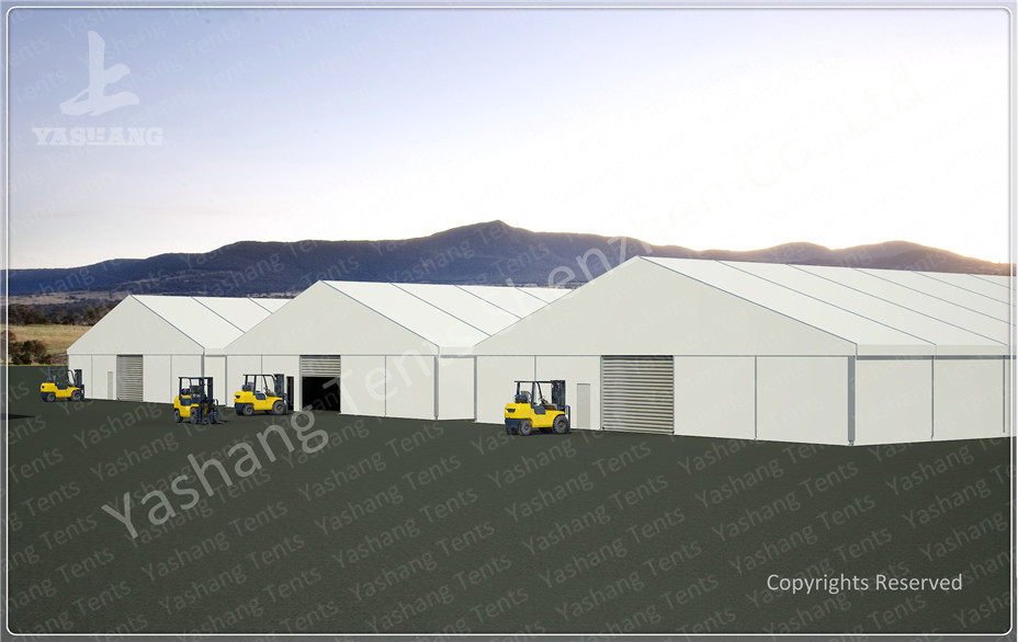 Industrial Canopy Shelter Temporary Workshop Tent With Corrugated Sheet Wall
