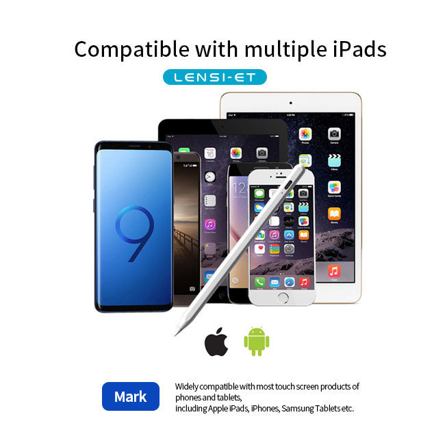 Smart Universal Drawing Active Stylus Pen White Palm Rejection Android Tablet Magnetic Stylus Pen