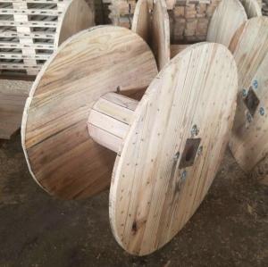 Quality Large Dried Giant Wood Spool Collapsible Wooden Cable Wheel for sale