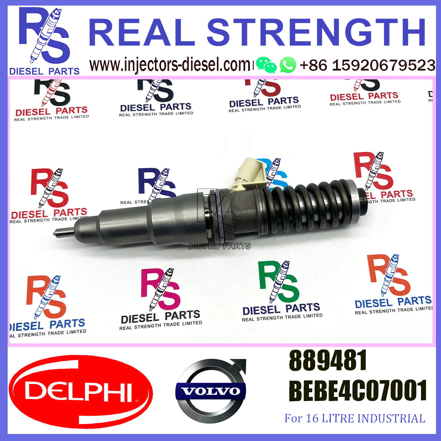 V-O-L-V 2pin injector 889481 889481 Diesel pump Injector DELPHI BEBE4C07001 E1 for 16 LITRE INDUSTRIAL