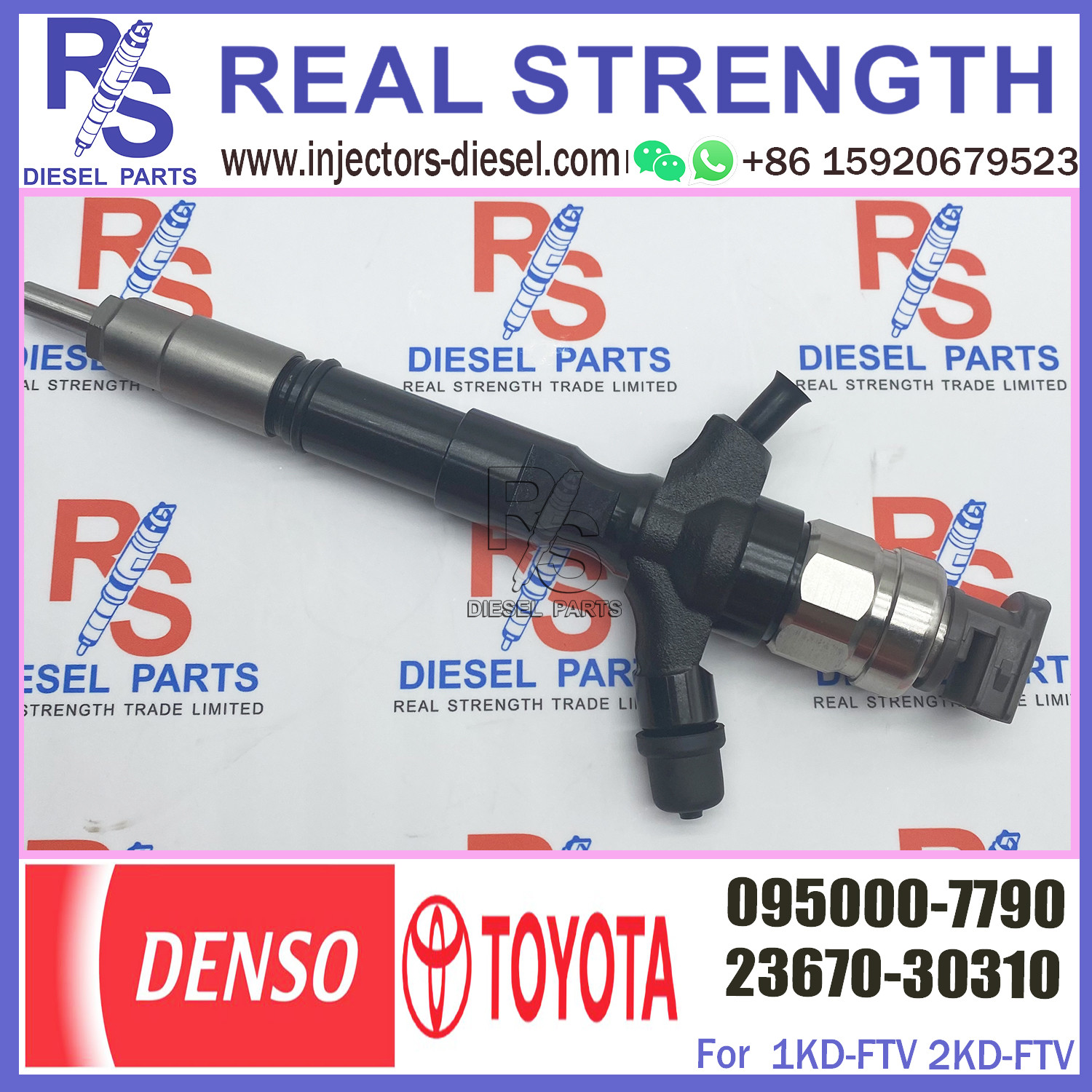 Injector 23670-30310 095000-7790 095000-7800 095000-7801 for HILUX 2.5L 2KD-FTV, D, 4WD, D-4D, Euro 4, KUN2, KUN1
