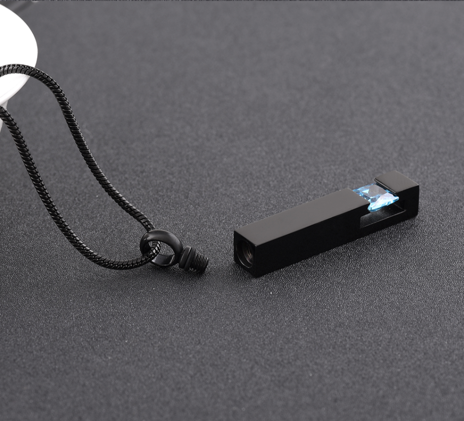 Stainless Steel Keepsake Memorial Urn Necklace for Women Men Inlay Technology CNC