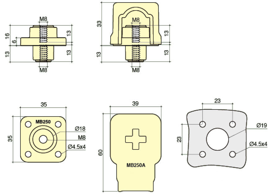 PowerSyntax High Current Lithium Battery Connector 250A Part No MB250SIO