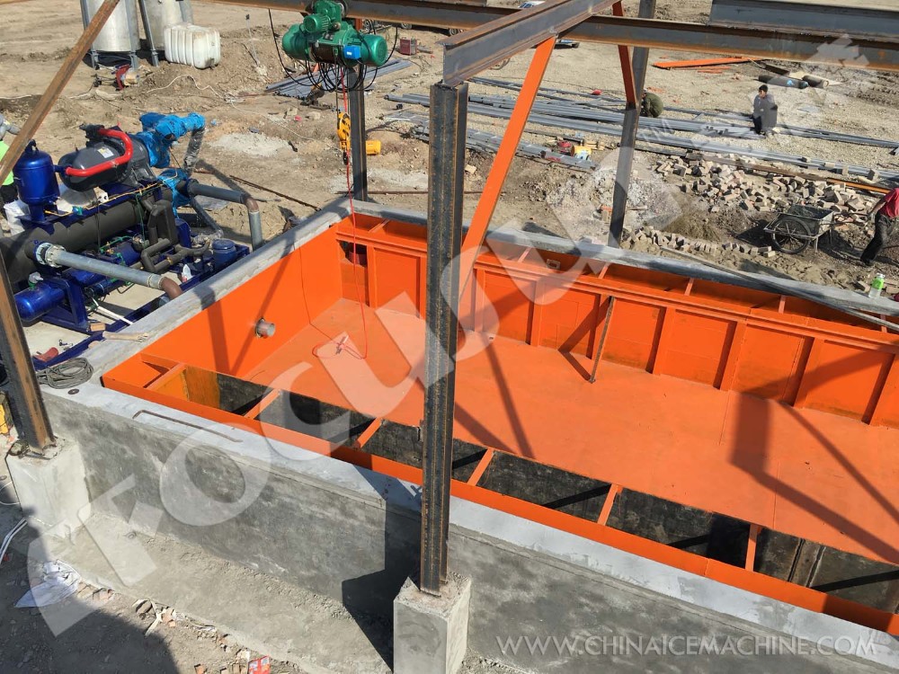 30 Ton Brine Cooling System Ice Block Ice Making Machine For Industrial