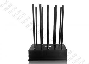 Quality 24 Hours 100W High Power Mobile Phone Jammer 10 Antenna Adjustable With AC Adapter for sale