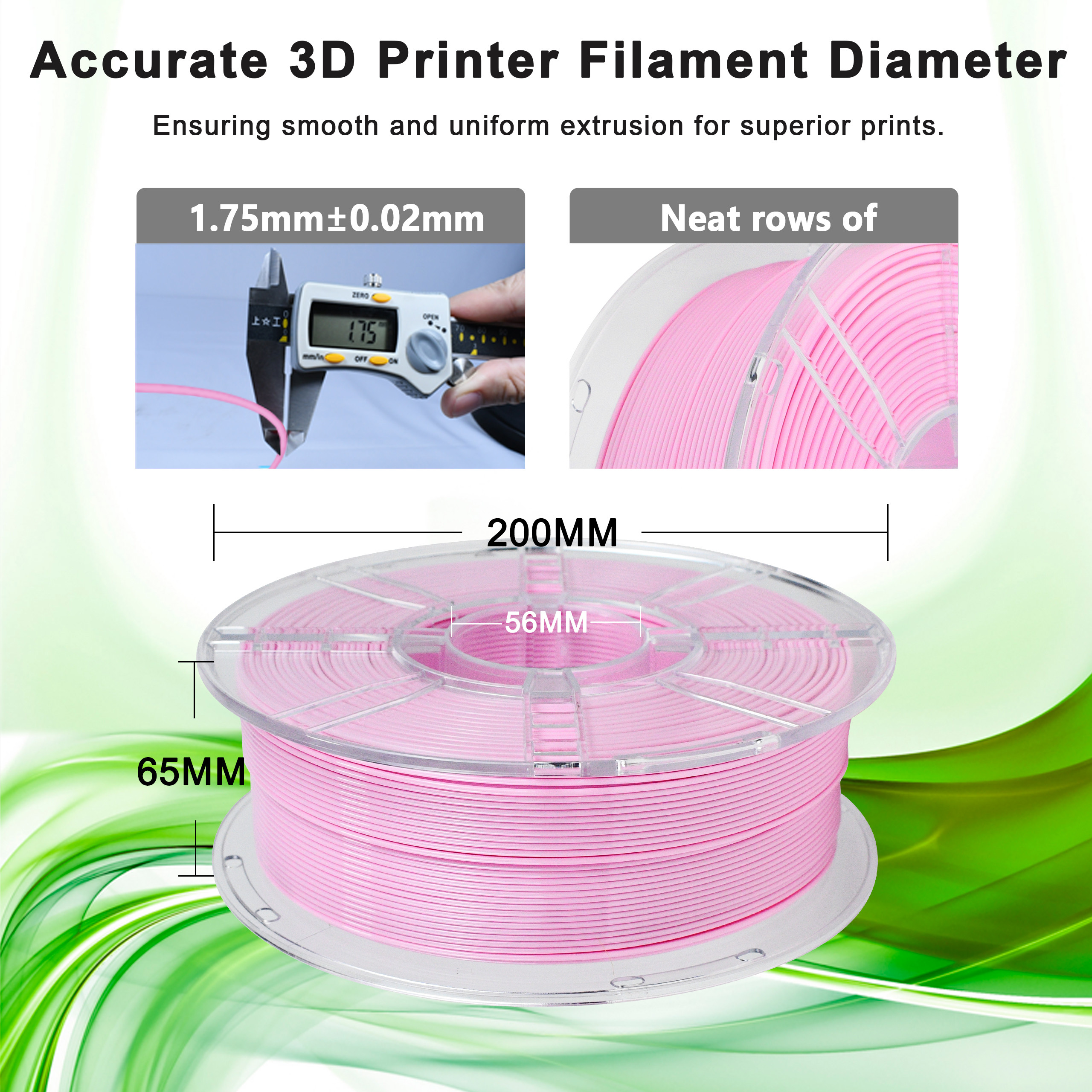 High Strength Customization 1kg Diameter 1.75mm Pink PETG Filament 3D Printing Filament