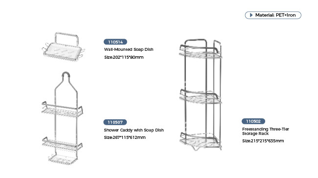 Versatile Iron Wire Rack for Household Bathroom Corner Storage and Storage Holders Racks