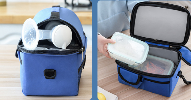 Factory price portable Reusable bicycle cooler lunch bag Insulated shoulder bag Lunch bag for food delivery