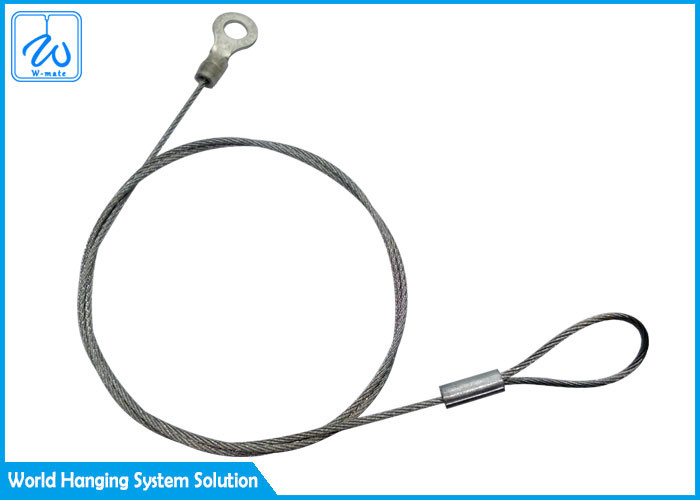 Single Leg Stainless Steel Folded Eye Wire Rope Sling ​Swage Fittings For Hanging System