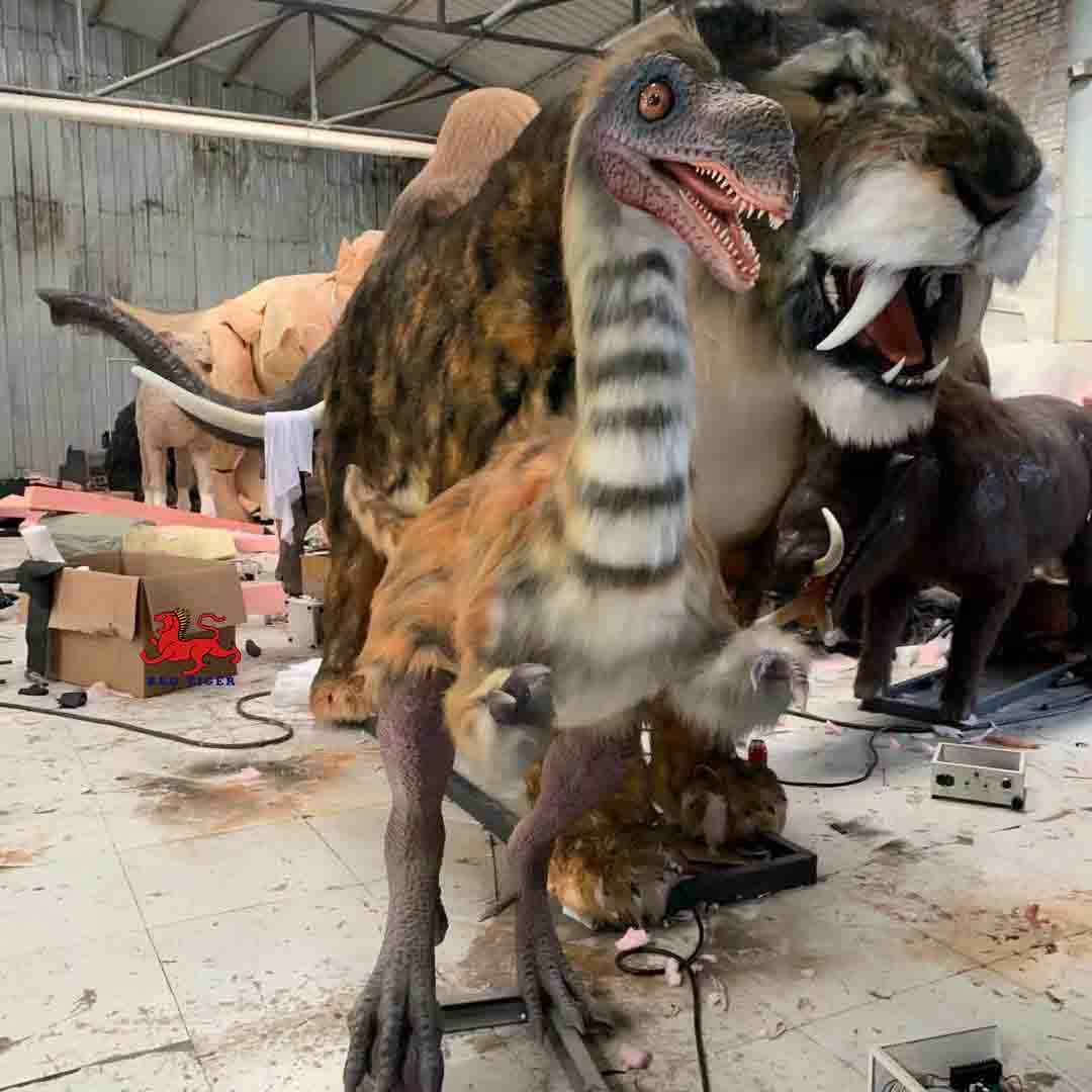 Lifelike Realistic Animatronic Dinosaur Amusement Park Limusaurus Model