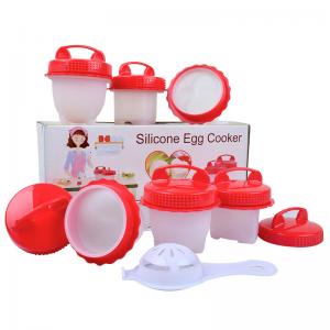Quality 6Pcs Egg Cooker Silicone Household Products Hard Boiled Egg Silicone Cups for sale