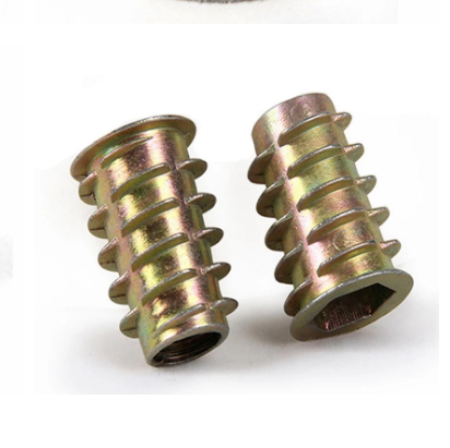 Imperial Inch M2 M3 M4 M6 M8 Furniture Wood Insert Nut Screw Threaded Wood Insert Nut