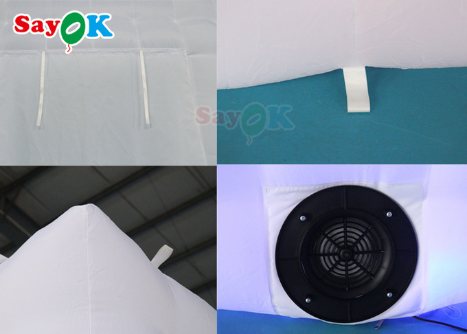 Giant White Inflatable Photo Booth LED Inflatable Tent For Advertising