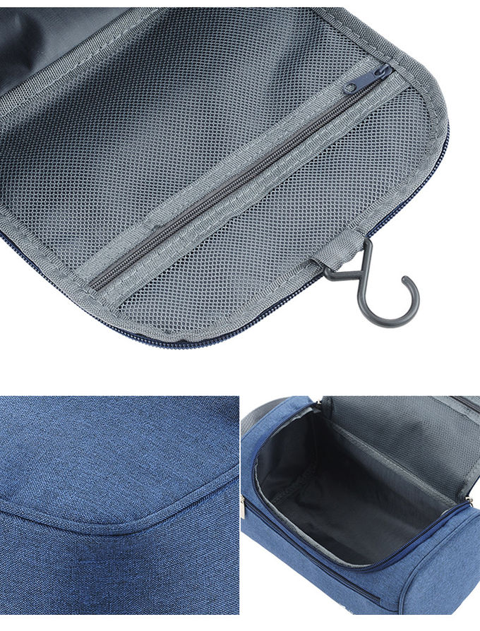 Mens Waterproof Oxford Hanging Travel Toiletry Bag With Hooks