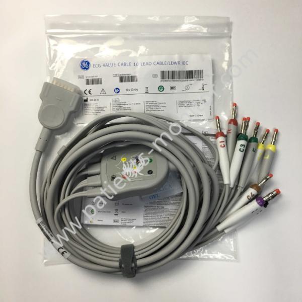 GE REF 2104726-001 ECG Value Cable 10 lead Cable / LDWR IEC for GE MAC Series ECG Machine