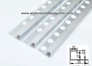 Quality 12mm Metal Box Edge Tile Corner Trim With Satin Matt Silver For Countertop for sale