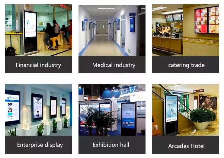 55 Inch Interactive Touch Screen Kiosk Standing Computer Kiosk