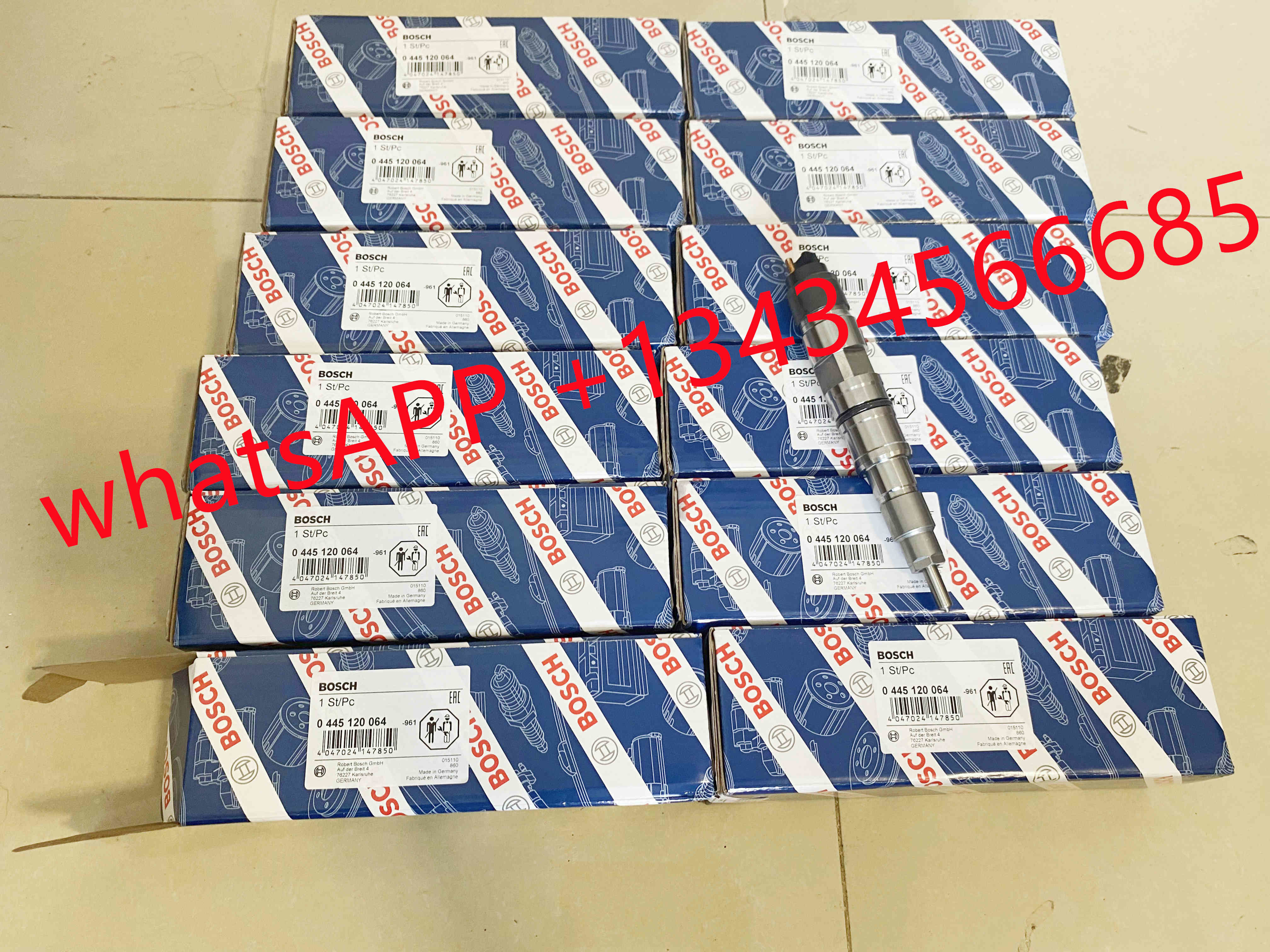 hot sale 100% new diesel fuel injector 0445120345 0445120064 0445120137 0986435529 for KHD/Magirus-Deutz/Renault/Volvo