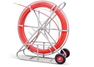 Quality 11mm Flexible Underground Cable Tools Rubber Wheel Fiberglass Snake Rod for sale